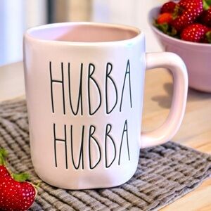 NWOT Rae Dunn Blush Pink HUBBA HUBBA Mug Lovely Soft Shell Pink Collectible Gift